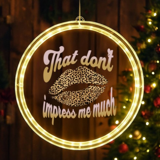 Discover Shania Twain That don't Impress me Leopard Cheetah Print LED Christmas Window Lights