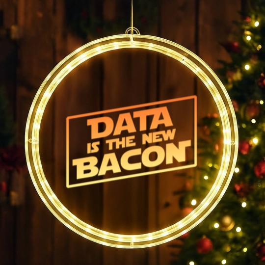 Discover Data Is The New Bacon LED Christmas Window Lights