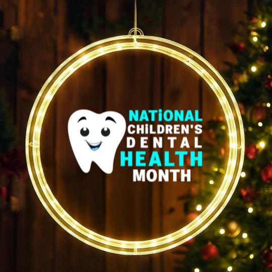 Discover Dental Health - National Children's Dental Health Month LED Christmas Window Lights