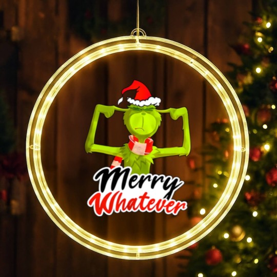 Discover The funny character Merry Whatever LED Christmas Window Lights