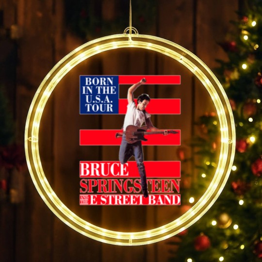 Discover Bruce Springsteen Born In Usa Tour LED Christmas Window Lights, Bruce Springsteen Usa Flag LED Christmas Window Lights