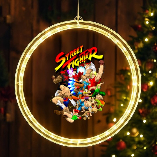 Discover SF Mens LED Christmas Window Lights, Street Fighter, Arcade LED Christmas Window Lights, Cool LED Christmas Window Lights, Gaming LED Christmas Window Lights