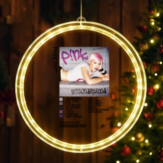 Discover Pink Missundaztood Album LED Christmas Window Lights