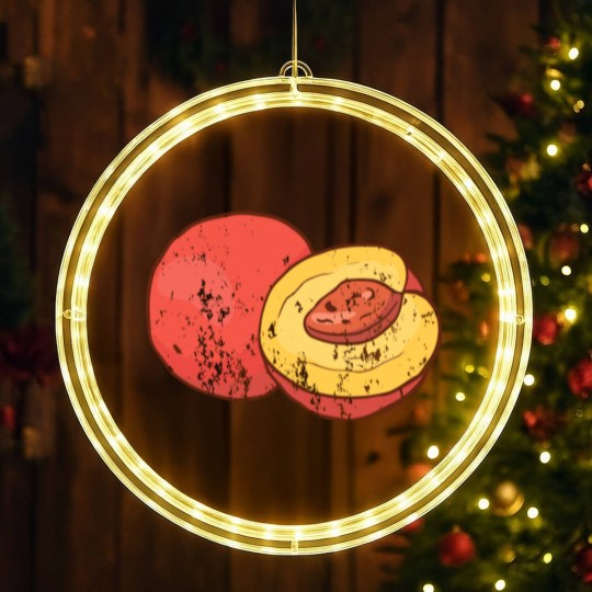 Discover Retro Vintage Grunge Style Nectarines Peaches LED Christmas Window Lights