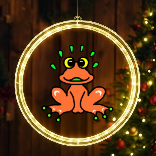 Discover Orange Frog LED Christmas Window Lights