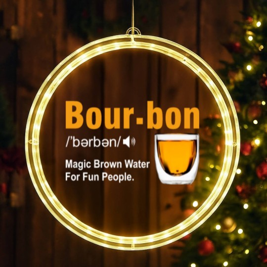 Discover Bourbon Definition LED Christmas Window Lights