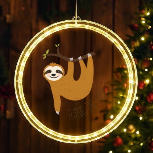 Discover Adorable sloth hang in there quot LED Christmas Window Lights