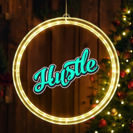 Discover Hustle Earn Money Quickly LED Christmas Window Lights