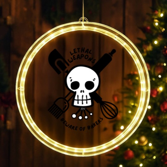 Discover Beware of Bakers. Weapons for all baking lovers LED Christmas Window Lights