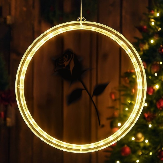 Discover Gothic Black Rose LED Christmas Window Lights