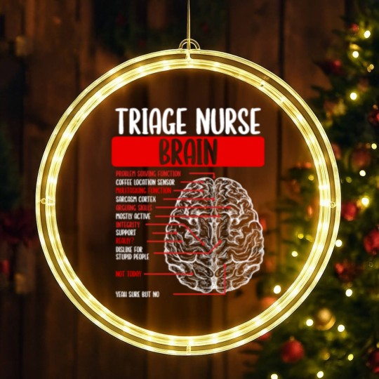 Discover Triage Nursing Badge Reel Funny Triage Nurse LED Christmas Window Lights