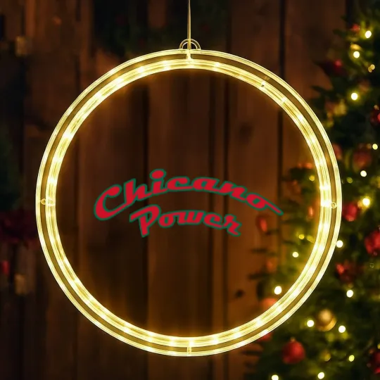 Discover Chicano Power LED Christmas Window Lights