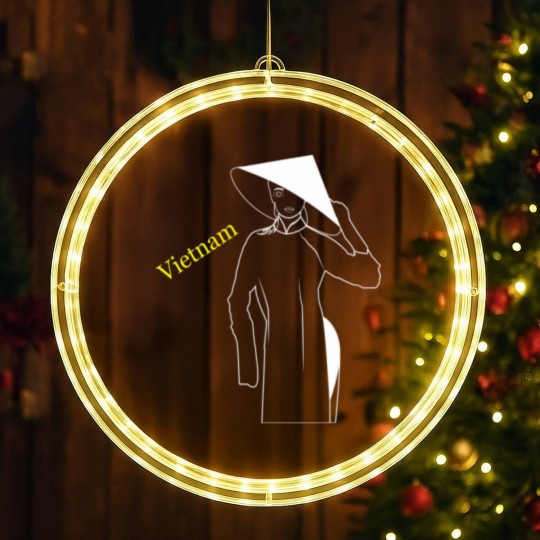 Discover Unisex Ao Dai Uniform LED Christmas Window Lights