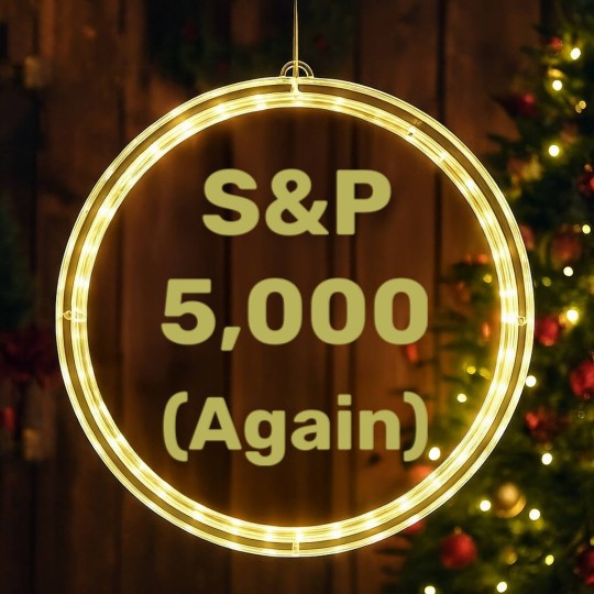 Discover S&P 5,000 Again Level Stock Market Index LED Christmas Window Lights