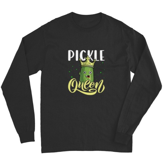 Discover Pickle Queen Shirt Cucumber Pickle Jar Funny Long Sleeves