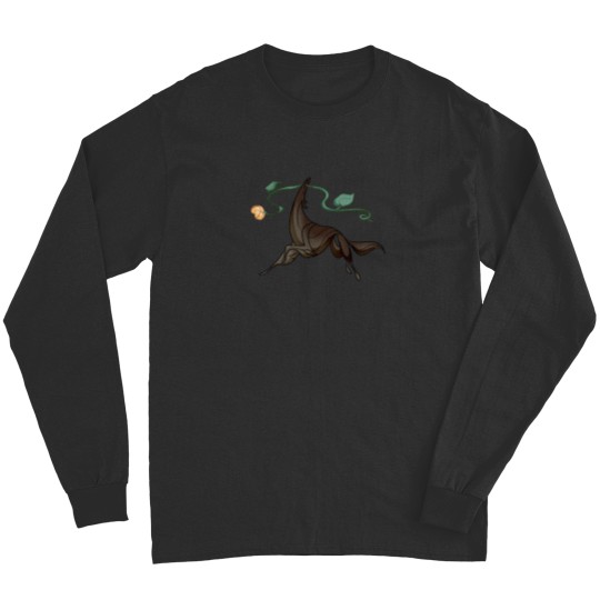 Discover Black Borzoi Prancing with a Pumpkin Long Sleeves
