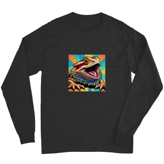 Discover Excited and Caffeinated Bearded Dragon Long Sleeves