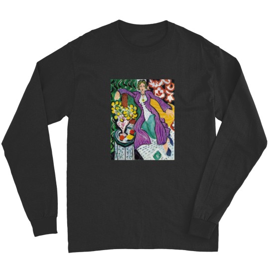 Discover Woman in a Purple Coat 1937 by Henri Matisse Artwork  Tee Jersey Postcard P Long Sleeves