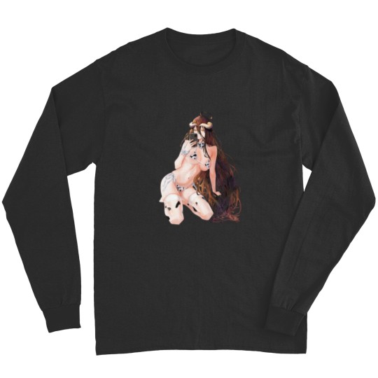 Discover Overlord - Cowgirl Albedo Lewd hen  .  .png Long Sleeves
