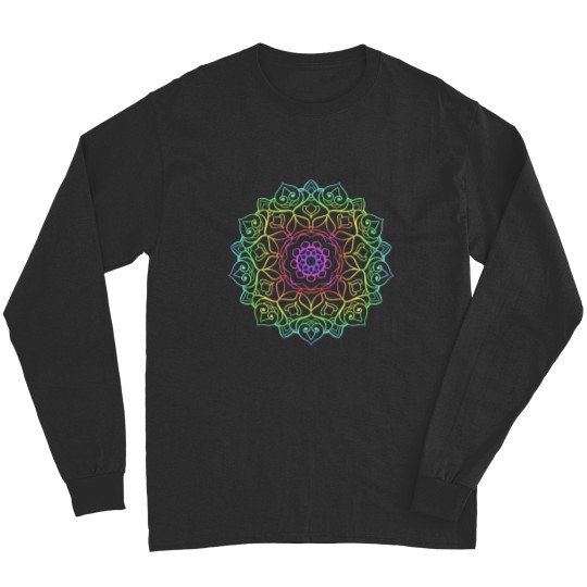 Discover Multicolor Intricate Mandala Design Long Sleeves