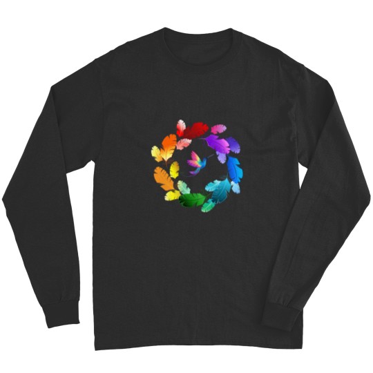 Discover A Colorful Bird Showing Beauty of Colors Sticker Long Sleeves