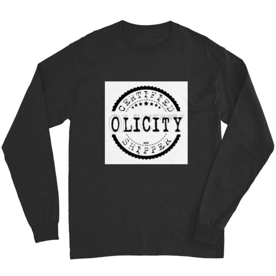 Discover Certified Olicity Shipper Black Stamp Long Sleeves
