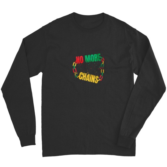 Discover African Heritage No More Chains Freedom Day Logo Long Sleeves