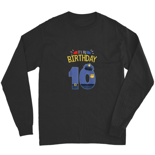 Discover 10th Birthday 10 Year Old Police Officer Uniform Long Sleeves