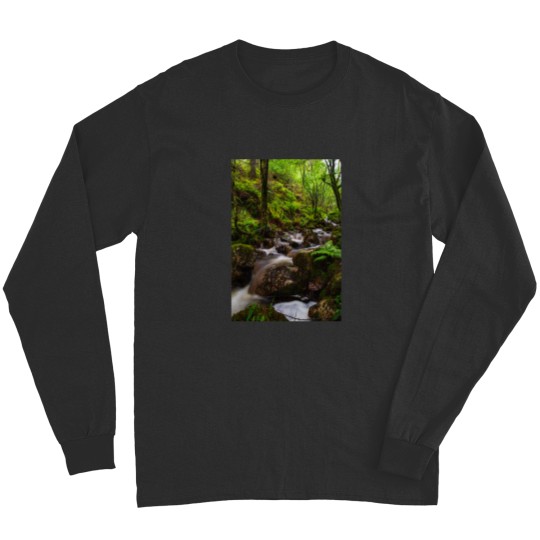 Discover little woodland waterfall Long Sleeves