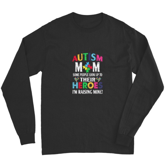 Discover Autism Mom Hero Long Sleeve Shirt - Autism Awareness Costume