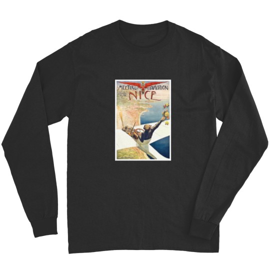 Discover 1910 Meeting dAviation Nice France Advertising Long Sleeves