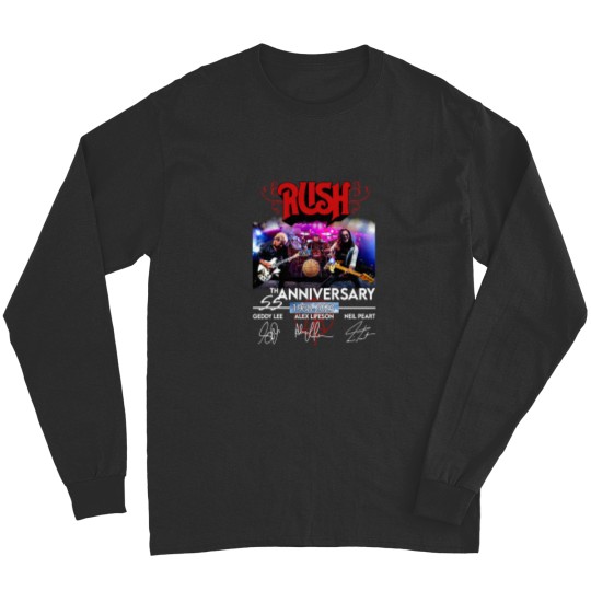 Discover 55 Years RUSH Band 1968-2023 Signatures Long Sleeves