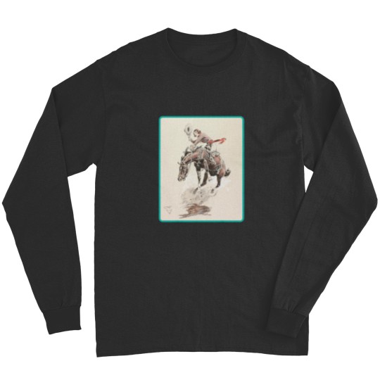 Discover Cowgirl Cowboy Rodeo Horse Western Country Vintage America Long Sleeves