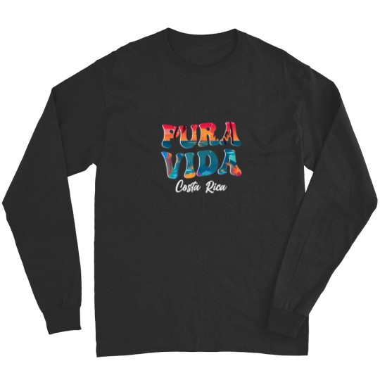 Discover Pura Vida Costa Rica Souvenir Cool Central America Travel Long Sleeves