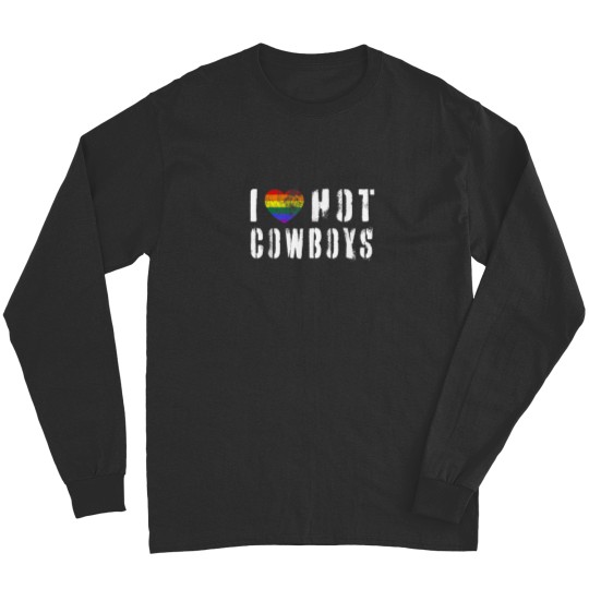 Discover I Love Hot Cowboys I Heart Cowboys Country Western LGBT Gay Long Sleeves