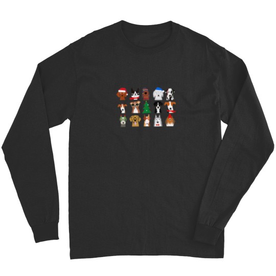 Discover Feliz Navidog Christmas Dogs Santa Dog Pajama Ligh Long Sleeves