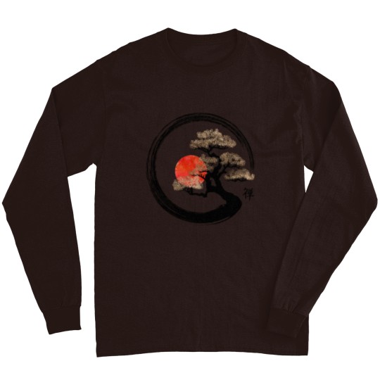 Discover Enso Zen Circle and Bonsai Tree Long Sleeves