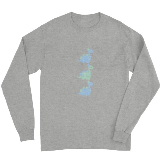 Discover Cute Baby Dinosaur Pastels (1).png Long Sleeves
