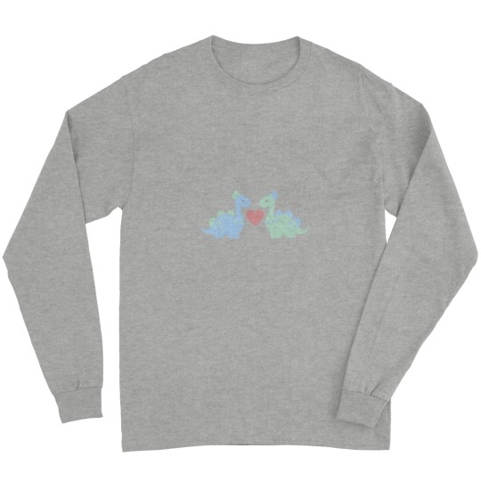 Discover Cute Baby Dinosaur Pastels (2).png Long Sleeves