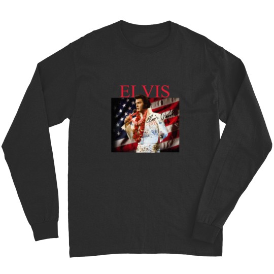 Discover Elvis Presley Signature Cotton T- Long Sleeves Gift Unisex All Size S to 2345XL