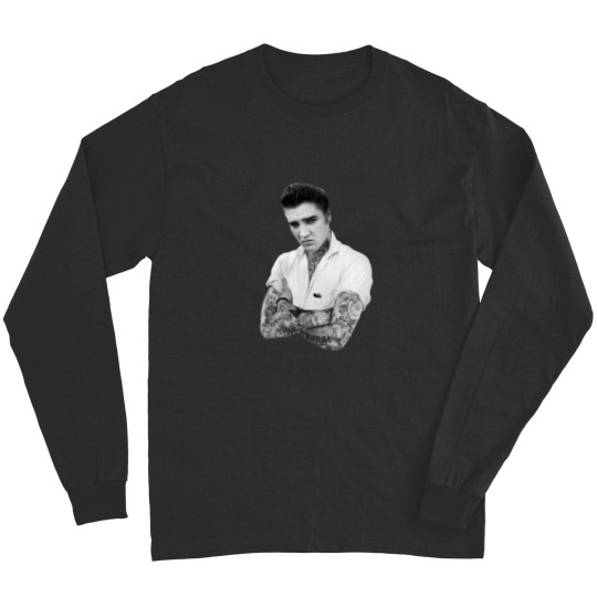 Discover Elvis Presley Tattoo Rockabilly Long Sleeves Black