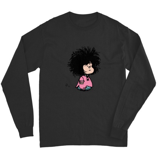 Discover Mafalda with newly-raised disheveled nightgown Quino argentina cartoon Long Sleeves