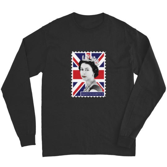 Discover Queen Elizabeth II Stamp_ Union Jack Long Sleeves