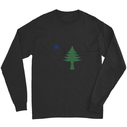 Discover Maine 1901 Original Tree and Star Flag Active Long Sleeves