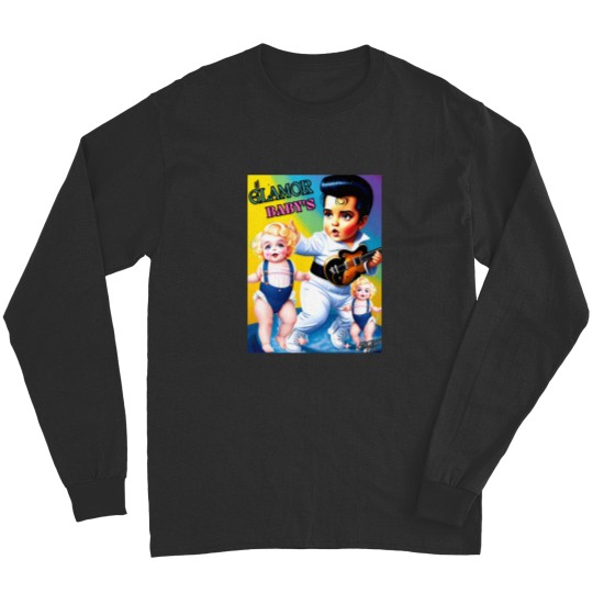 Discover Elvis  Marilyn’s Glamor Twins Rock the Dance Floor Sticker Long Sleeves
