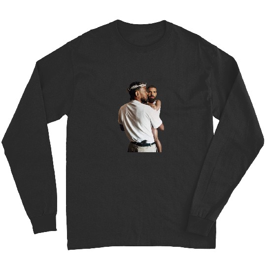 Discover Kendrick Lamar Holding Baby Drake Unisex Cotton Long Sleeves