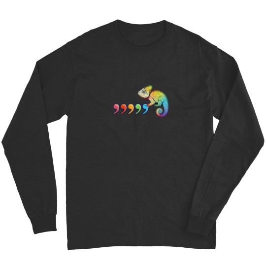 Discover Comma Chameleon Funny 80s Throwback 7225 Long Sleeves