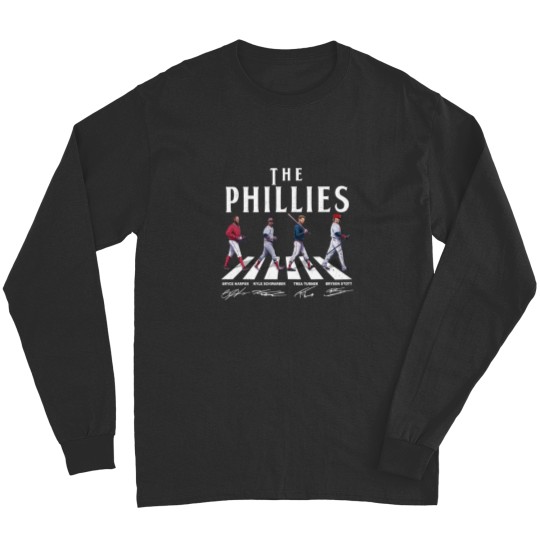 Discover SALE!!! Phillies Walking Abbey Road Signatures Baseball 2023 Signatures Long Sleeves