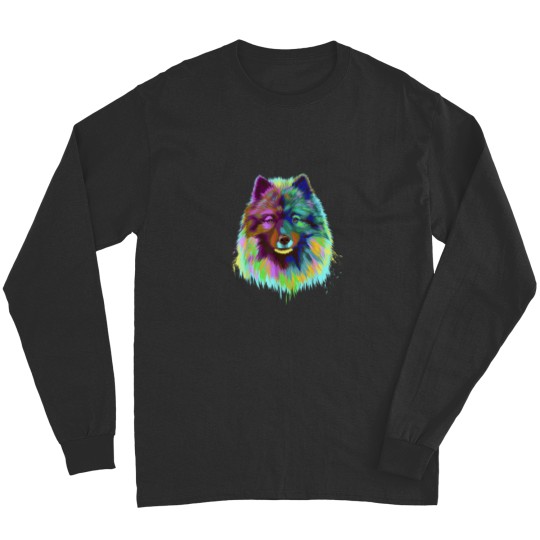 Discover Colourful Dog Keeshond Long Sleeves