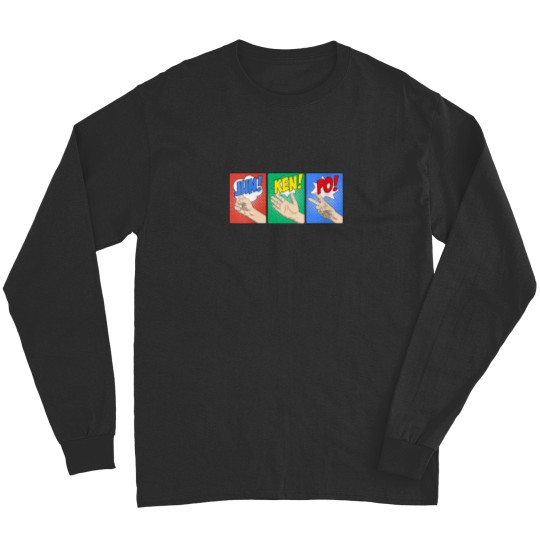 Discover Jan Ken Po Hawaiian Rock Paper Scissors Long Sleeves